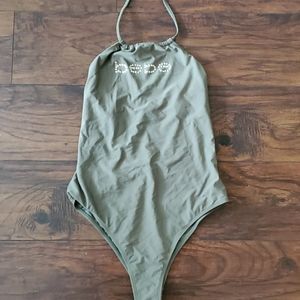 X-L Green Bebe One-piece Swimsuit